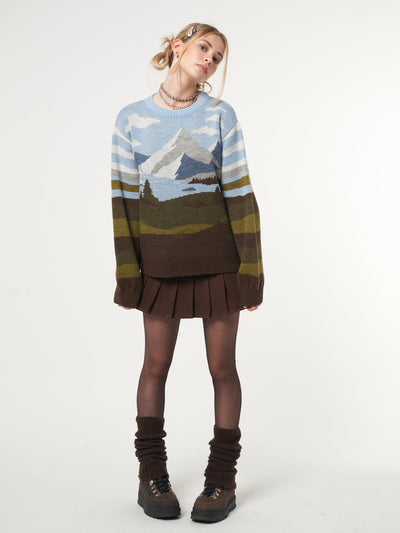 Mountain Landscape Knit Jumper - Minga London