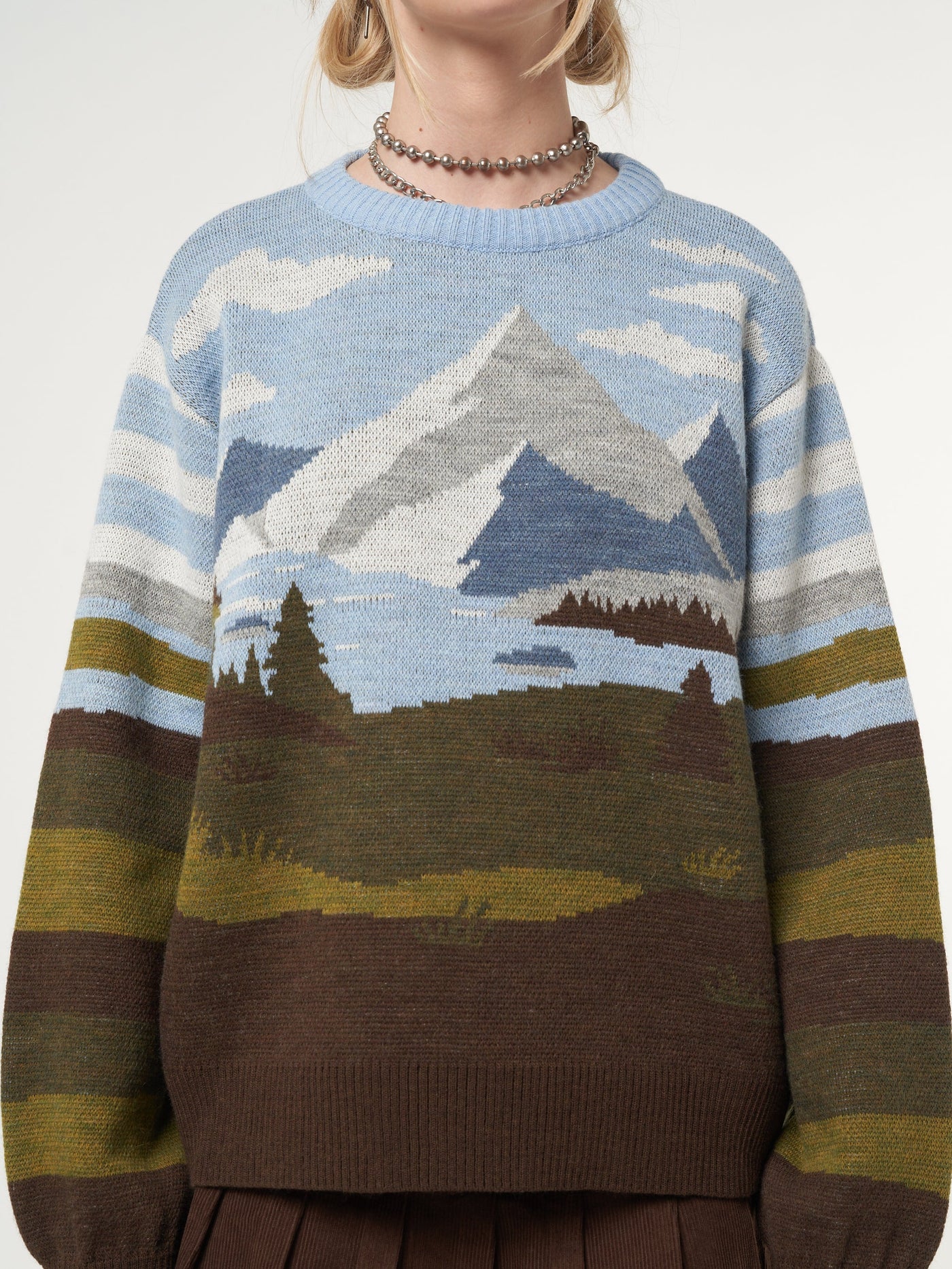 Mountain Landscape Knit Jumper - Minga London