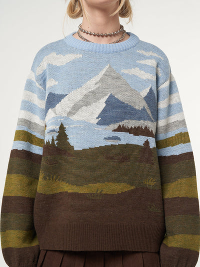 Mountain Landscape Knit Jumper - Minga London
