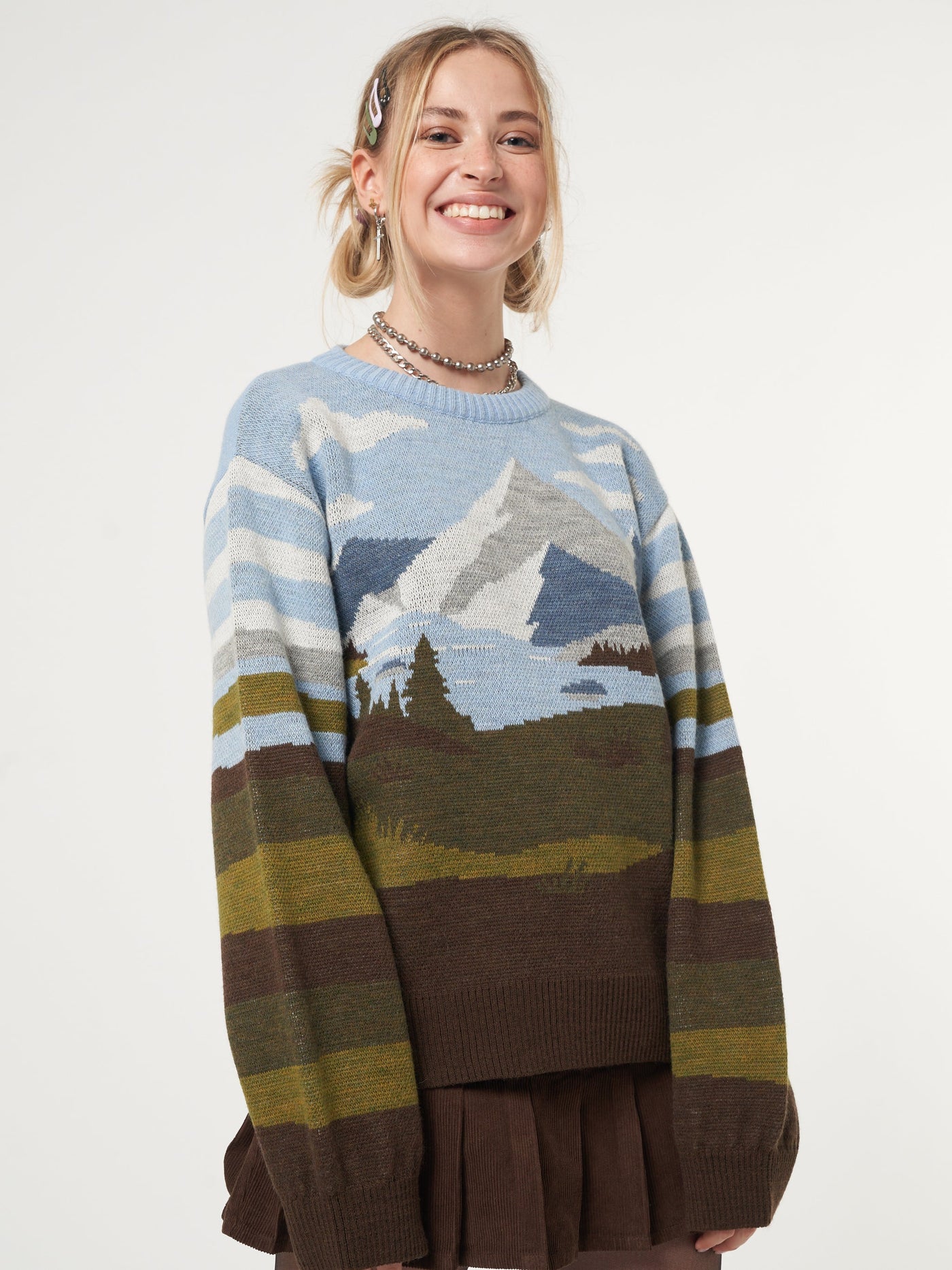 Mountain Landscape Knit Jumper - Minga London