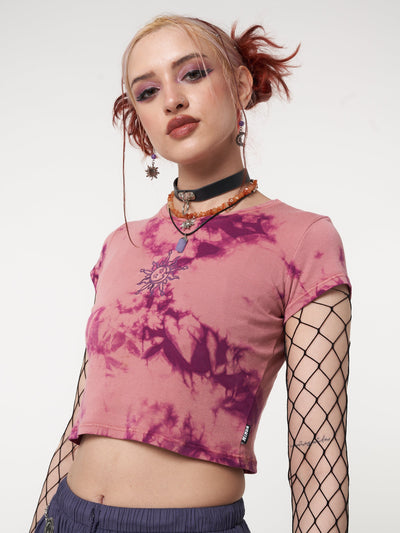 Mystic Sun Tie Dye Crop Tee - Minga London