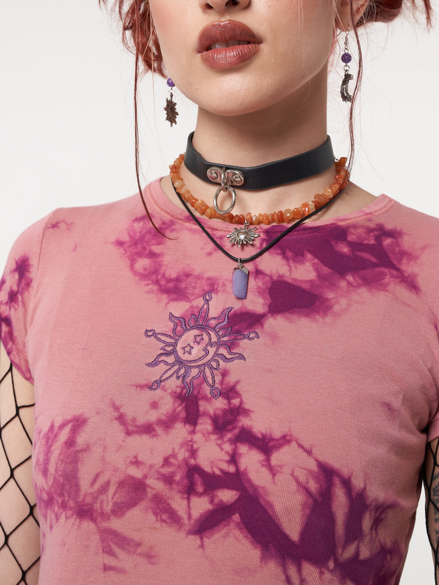 Mystic Sun Tie Dye Crop Tee - Minga London