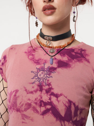 Mystic Sun Tie Dye Crop Tee - Minga London