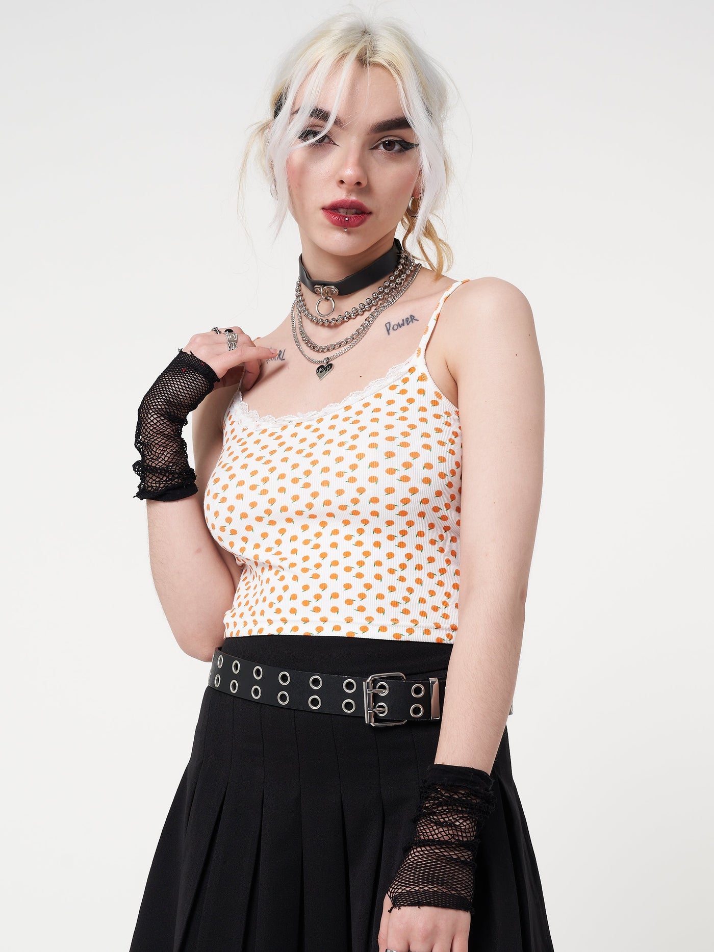 Orange Garden Lace Cami Top - Minga London