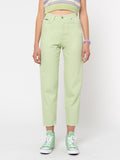 Pastel Green Denim Mom Jeans - Minga London