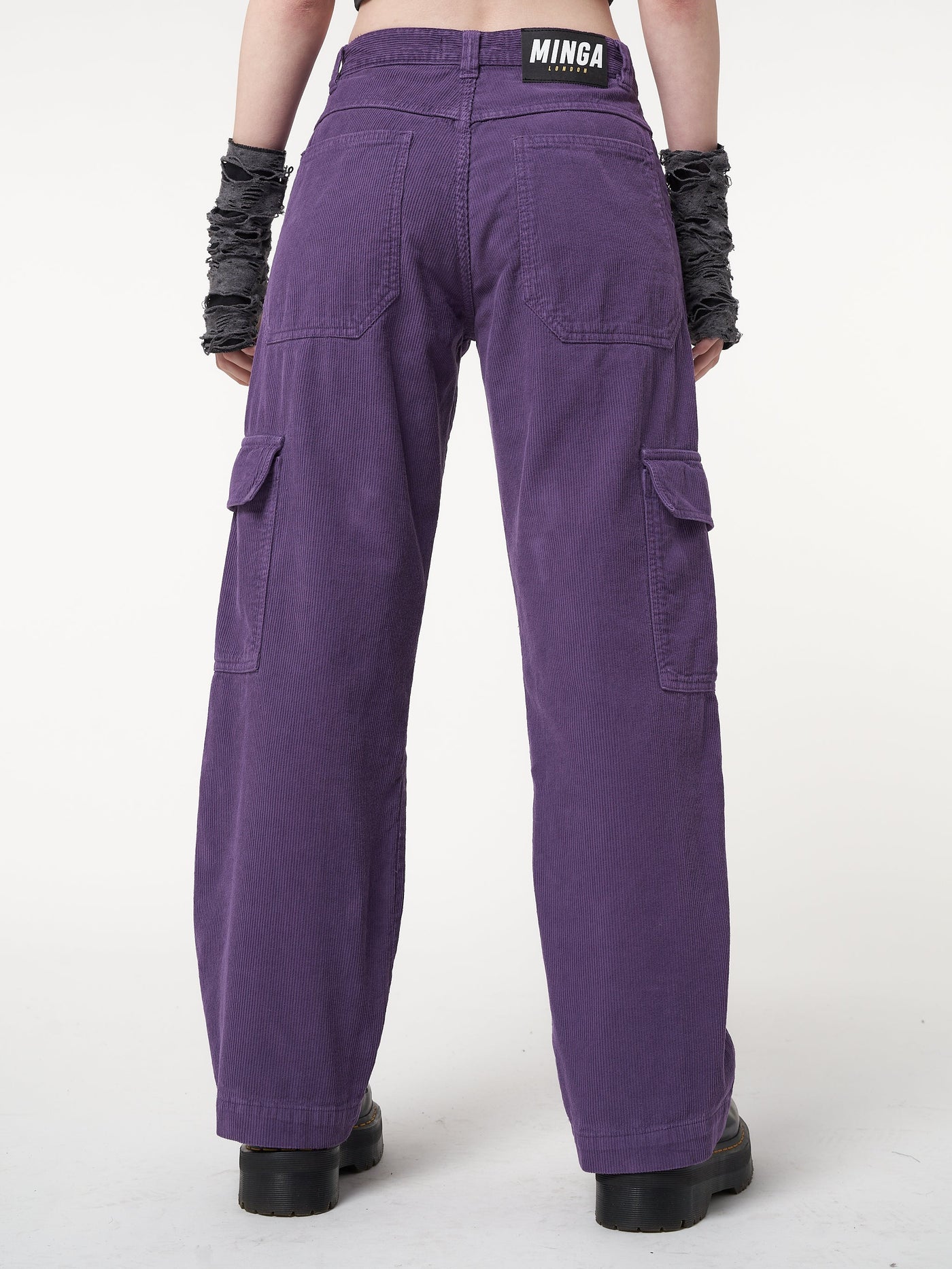 Purple Haze Corduroy Cargo Pants - Minga London
