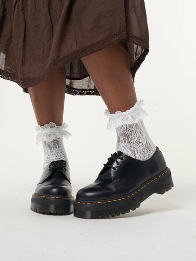 Romantic Ruffle Lace Socks - Minga London