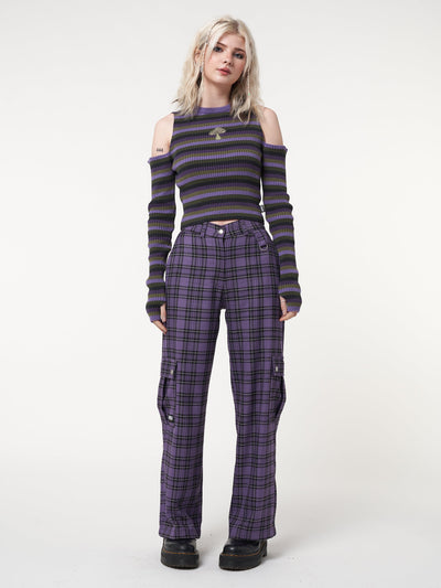Secret Mushroom Striped Cut Out Top - Minga London