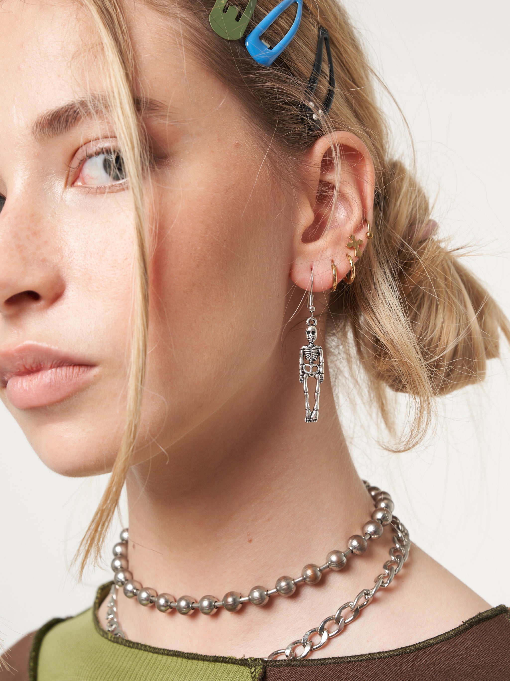 Skeleton Drop Earrings - Minga London