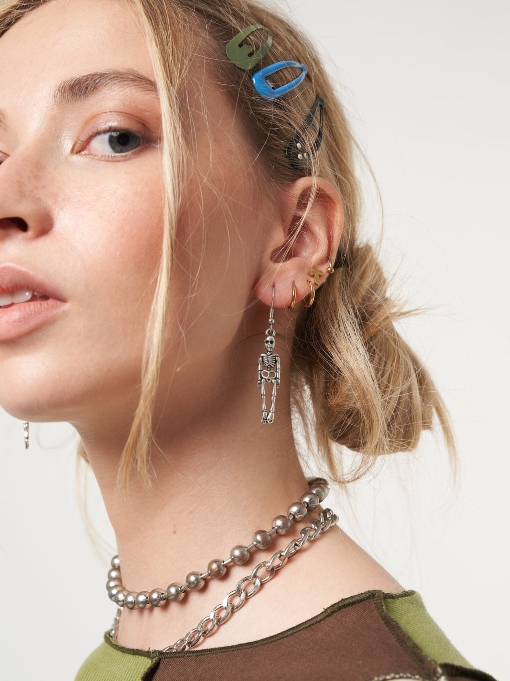Skeleton Drop Earrings - Minga London