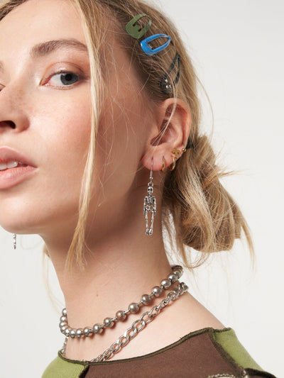 Skeleton Drop Earrings - Minga London