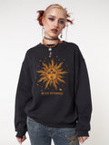Solaris Black Embroidered Sweatshirt - Minga London