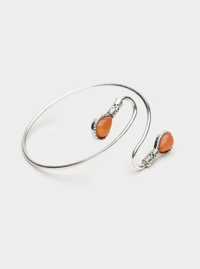 Spiral Gem Boho Arm Cuff - Minga London