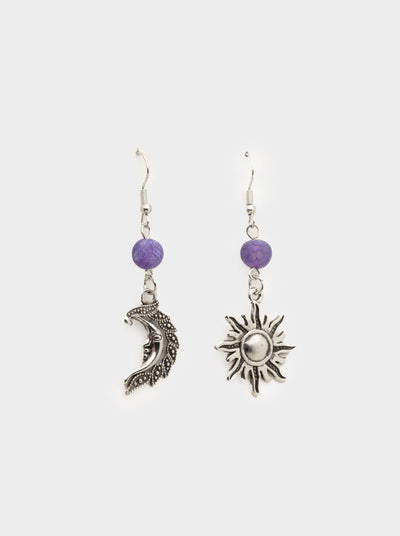Sun & Moon Drop Earrings - Minga London