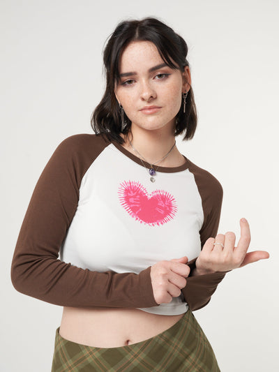 Tie Dye Heart Baseball Tee - Minga London