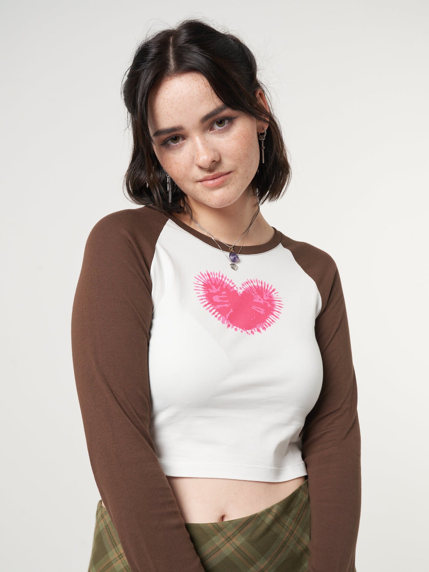 Tie Dye Heart Baseball Tee - Minga London