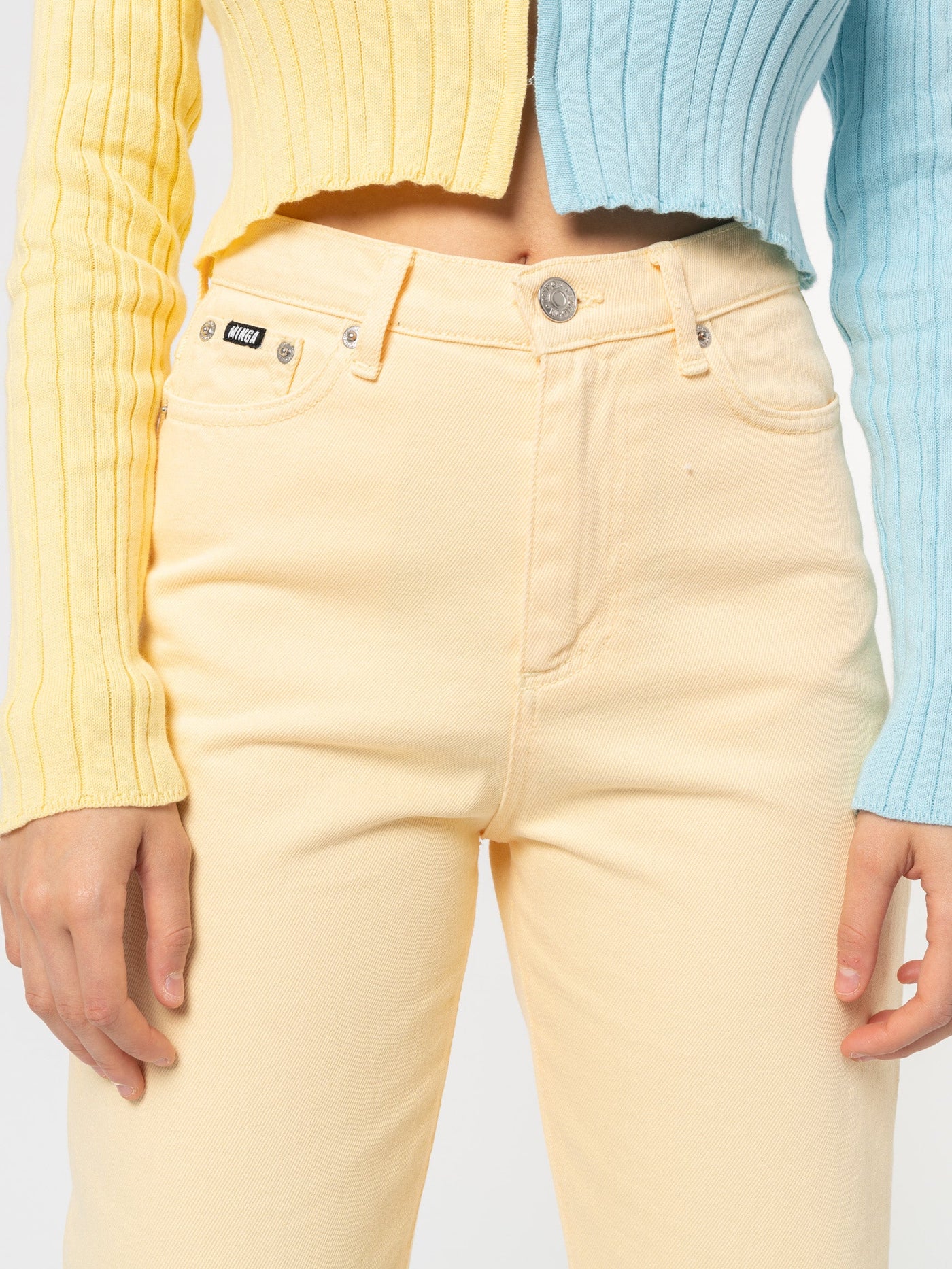 Vanilla Yellow Denim Mom Jeans - Minga London