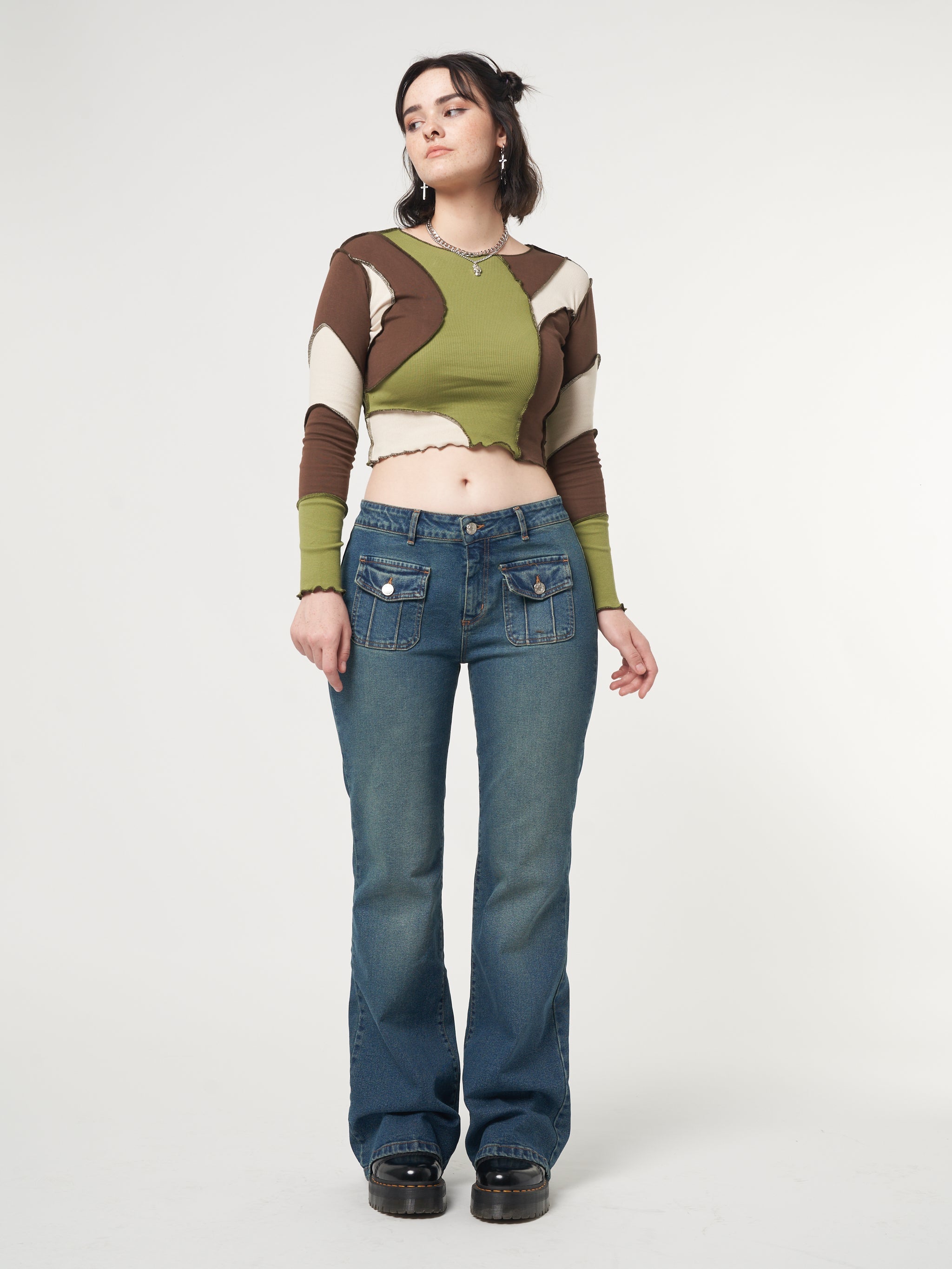 Wave Patchwork Crop Top - Minga London