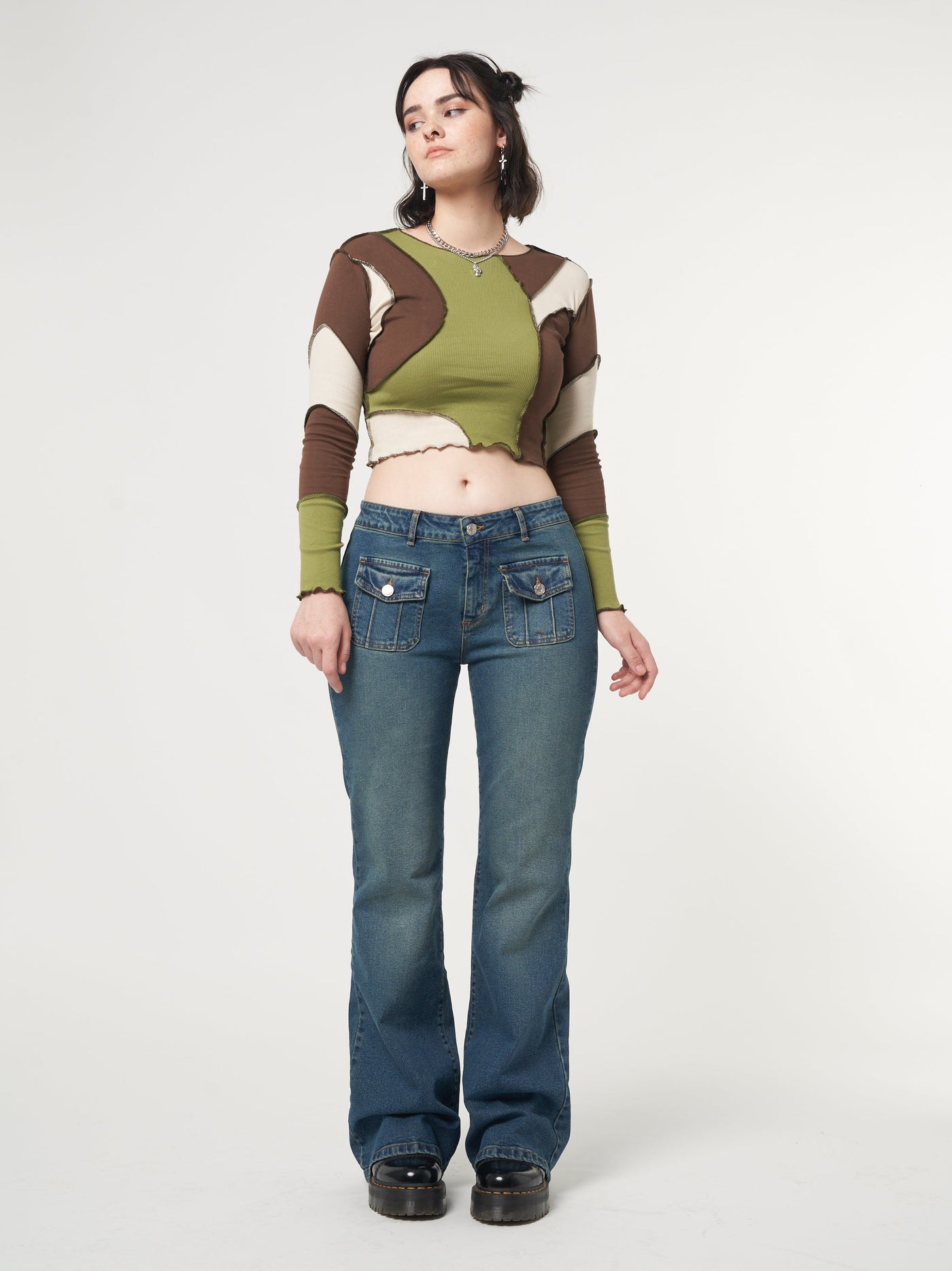 Wave Patchwork Crop Top - Minga London