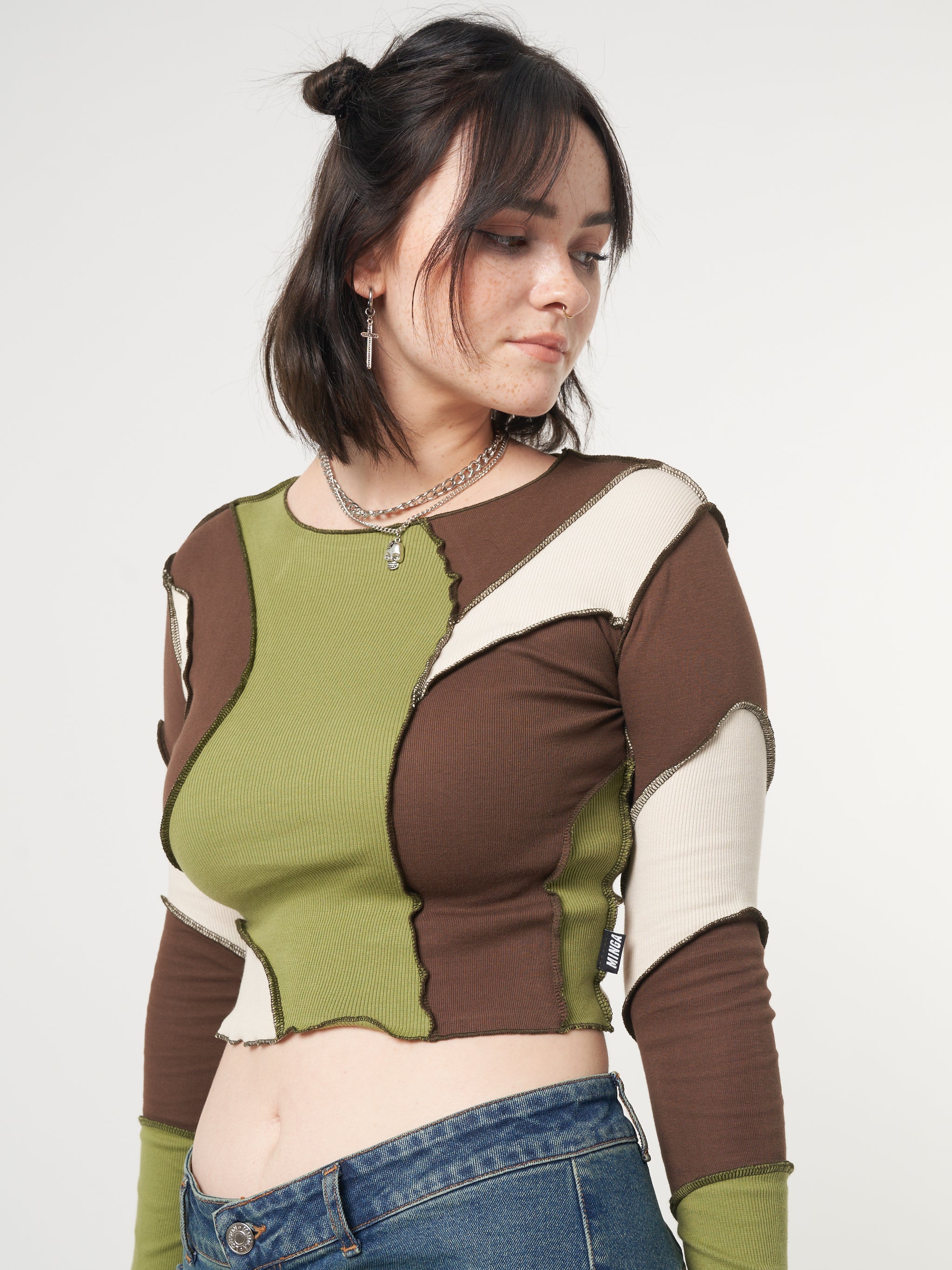 Wave Patchwork Crop Top - Minga London