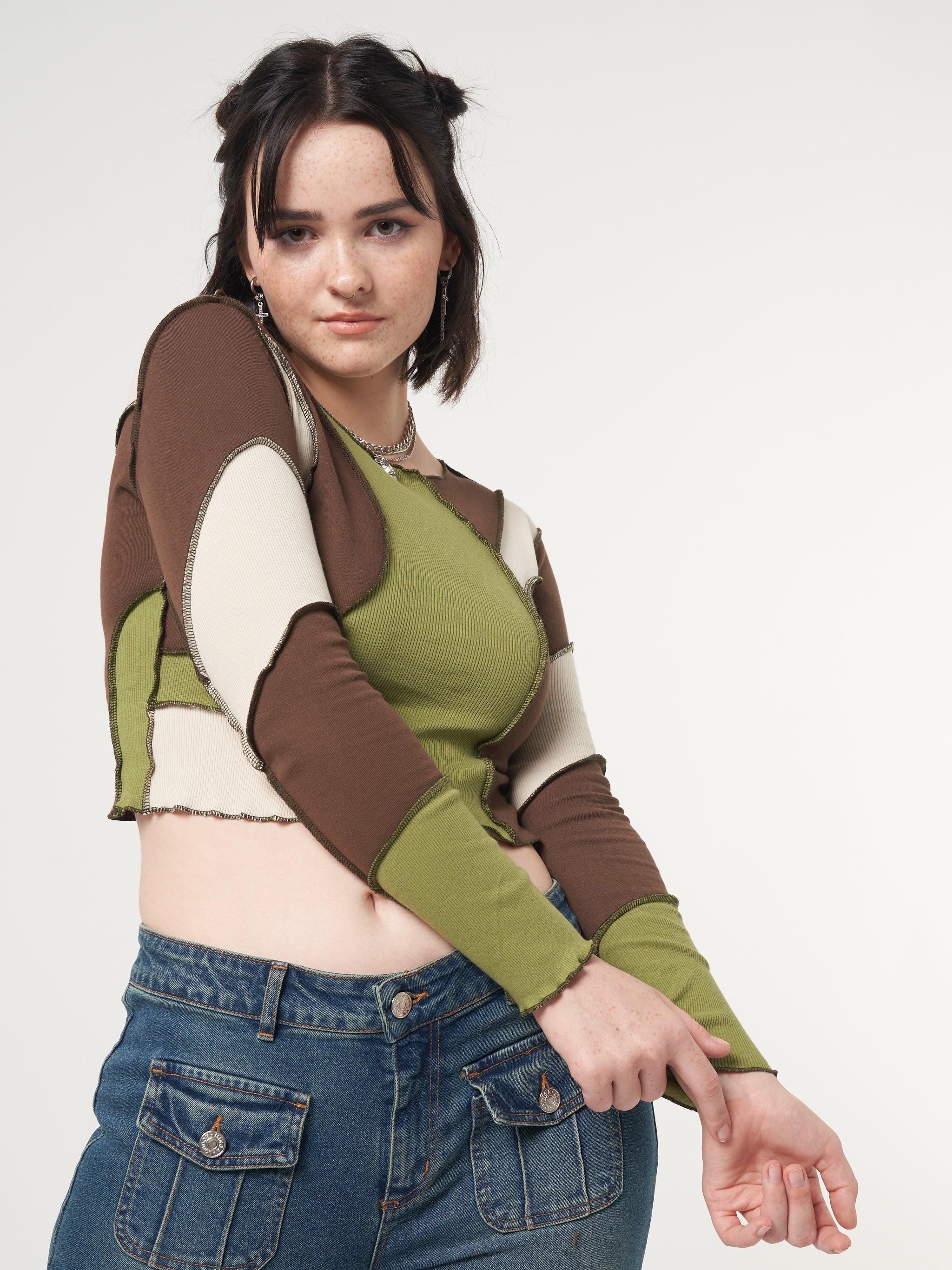 Wave Patchwork Crop Top - Minga London