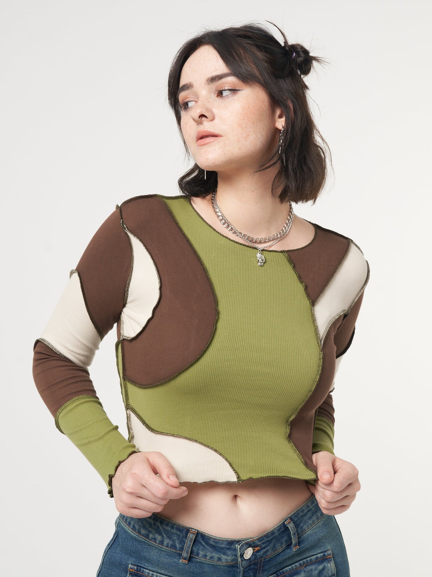 Wave Patchwork Crop Top - Minga London