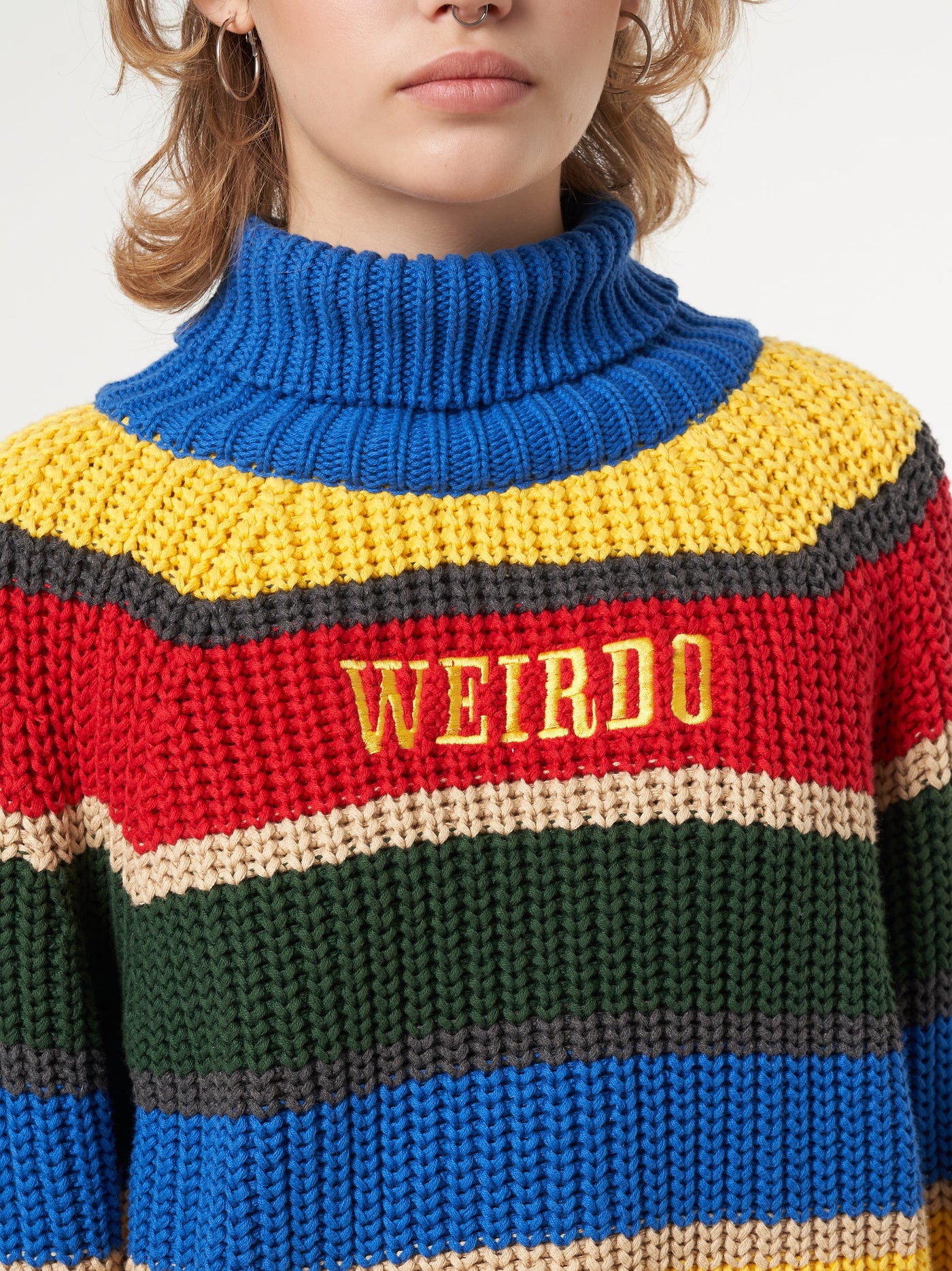 Weirdo Knitted Striped Jumper - Minga London