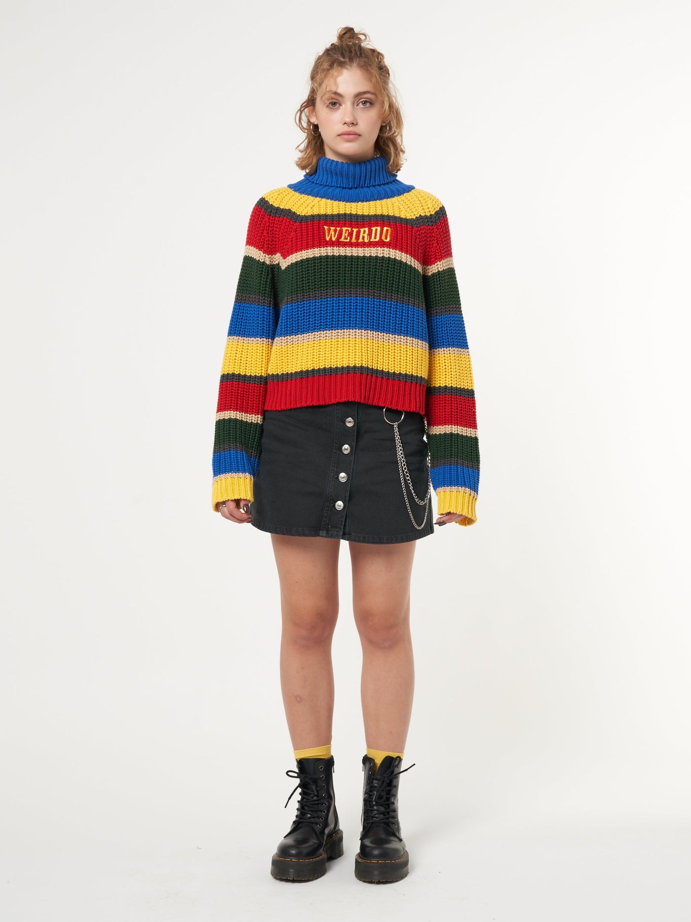 Weirdo Knitted Striped Jumper - Minga London