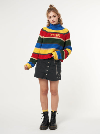 Weirdo Knitted Striped Jumper - Minga London