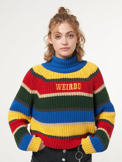 Weirdo Knitted Striped Jumper - Minga London