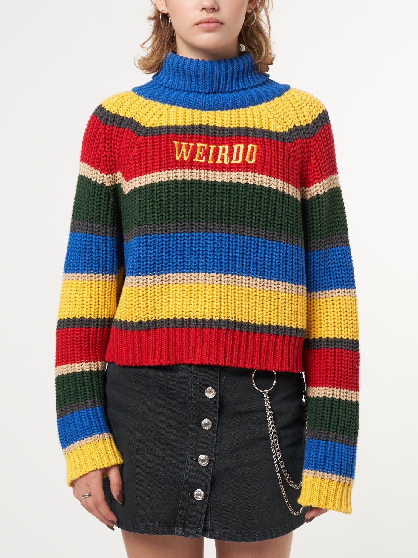 Weirdo Knitted Striped Jumper - Minga London