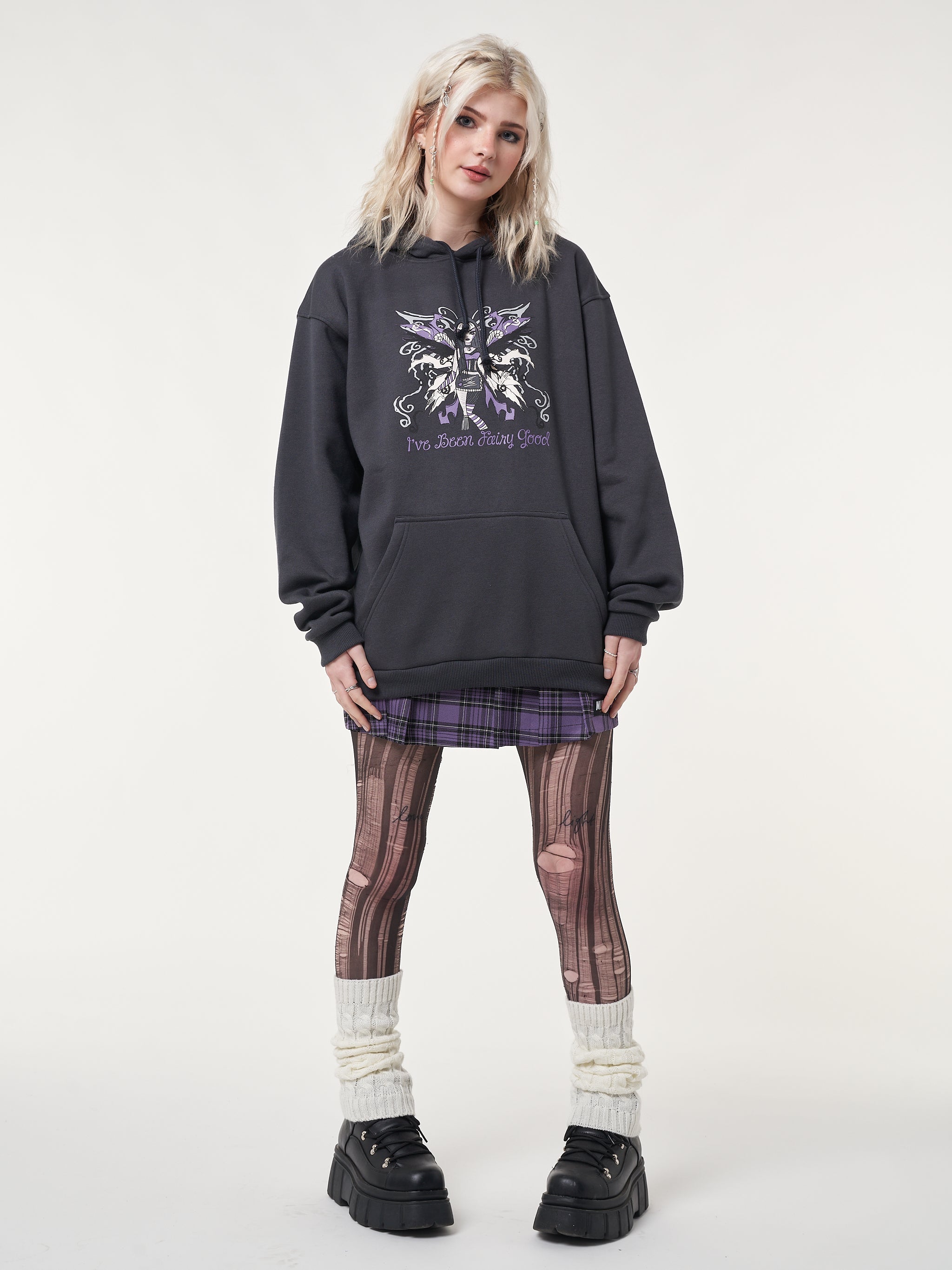 Wicked Fairy Dark Grey Hoodie - Minga London