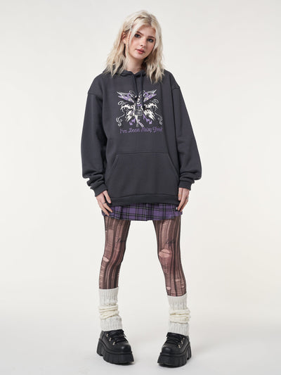 Wicked Fairy Dark Grey Hoodie - Minga London