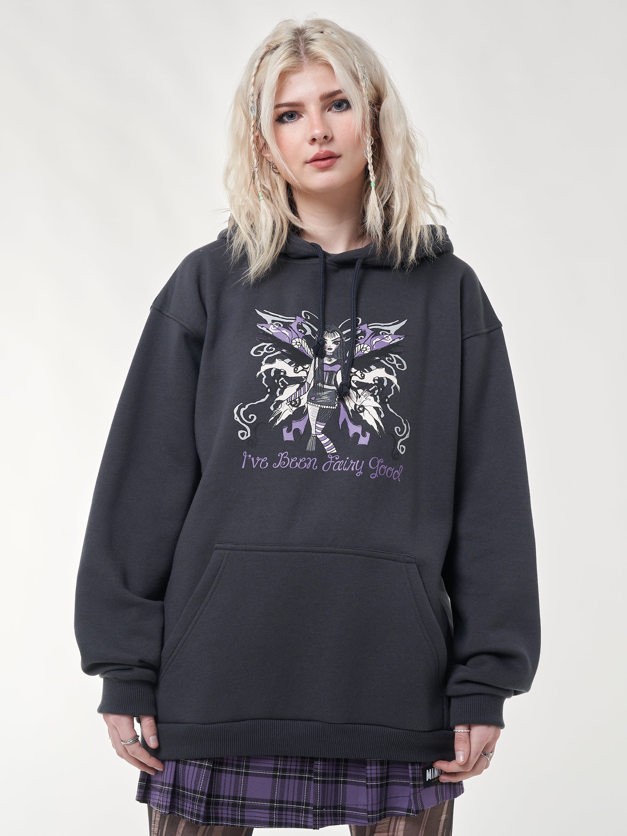 Wicked Fairy Dark Grey Hoodie - Minga London