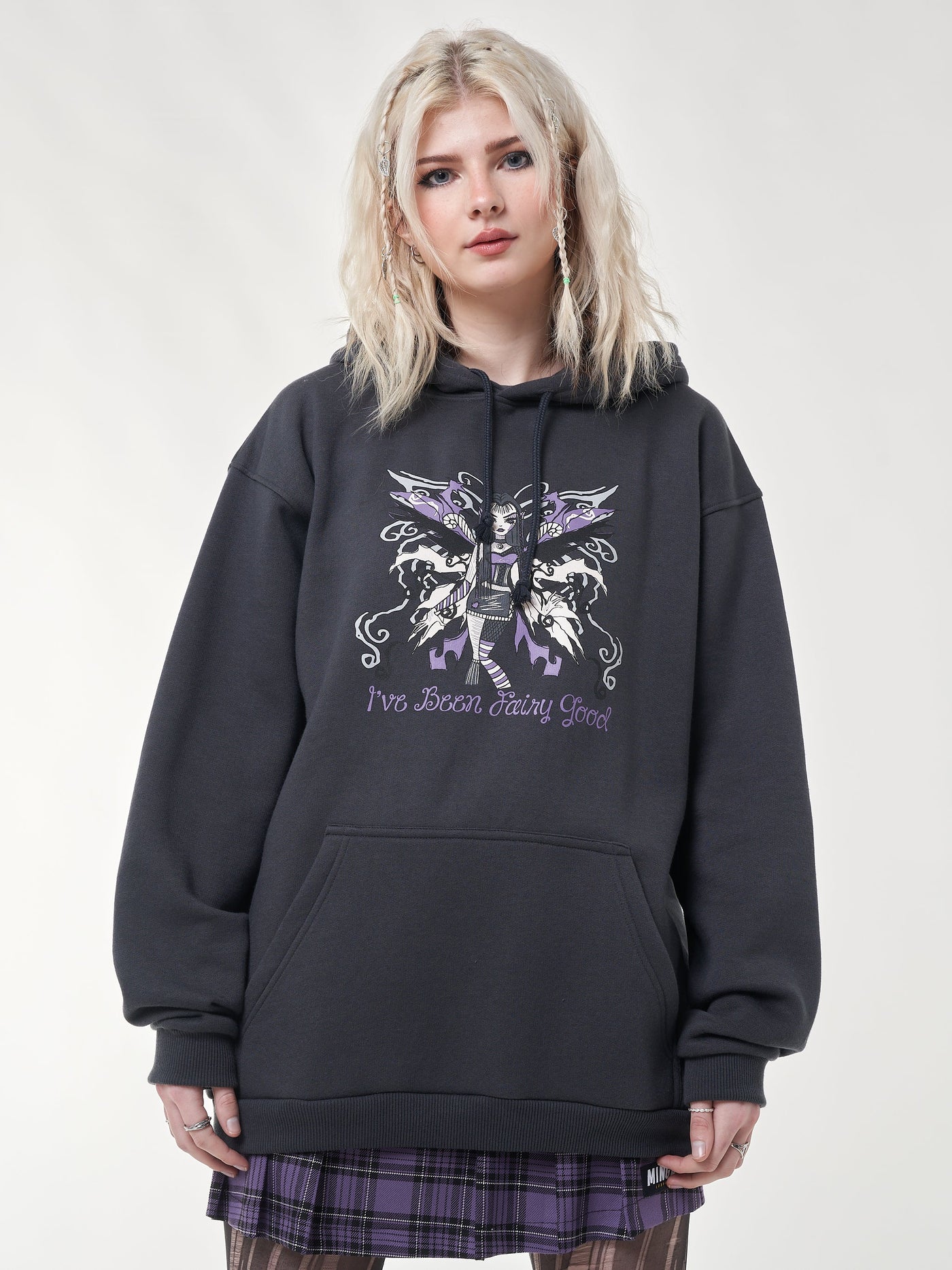 Wicked Fairy Dark Grey Hoodie - Minga London