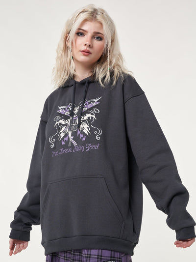 Wicked Fairy Dark Grey Hoodie - Minga London