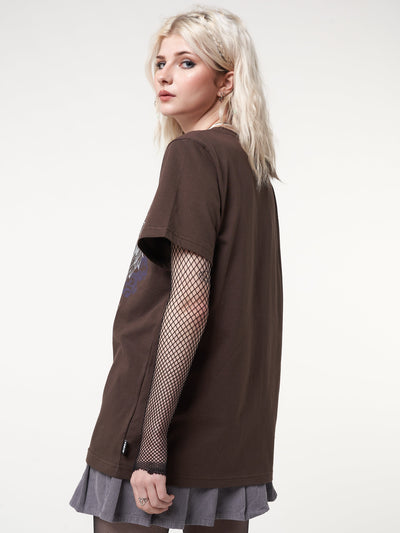 Winged Cross Brown T-shirt - Minga London