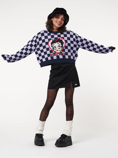 Minga x Betty Boop Check Knit Jumper - Minga London