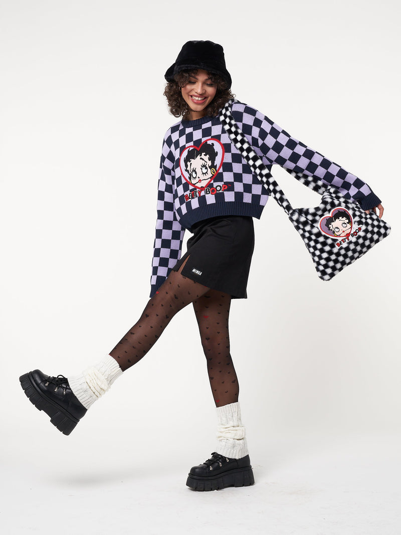 Minga x Betty Boop Check Knit Jumper - Minga London