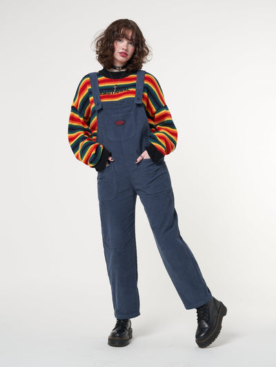 Minga x Strangervinyl Blue Corduroy Relaxed Dungarees - Minga London