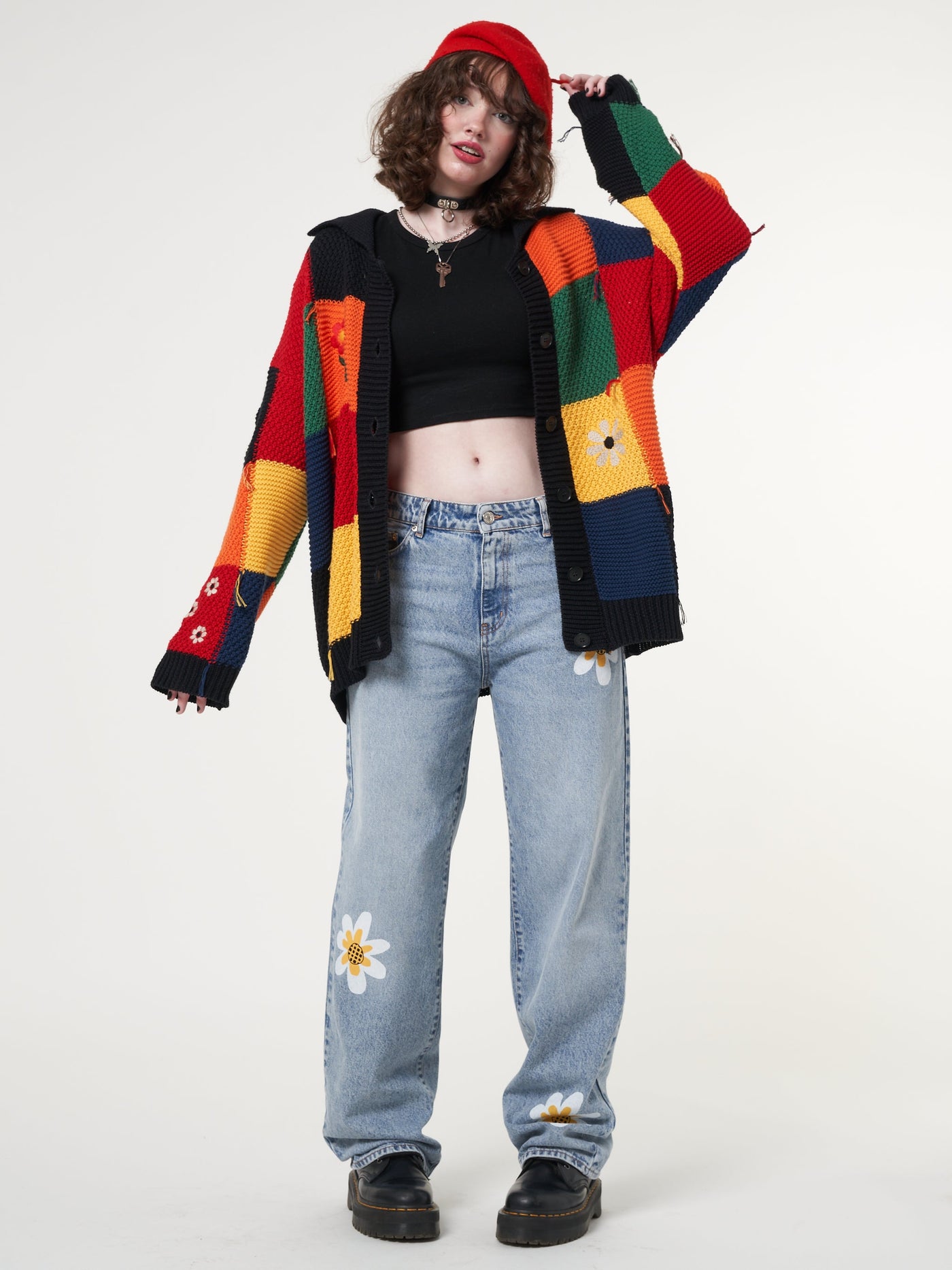 Minga x Strangervinyl Daisy Baggy Jeans - Minga London