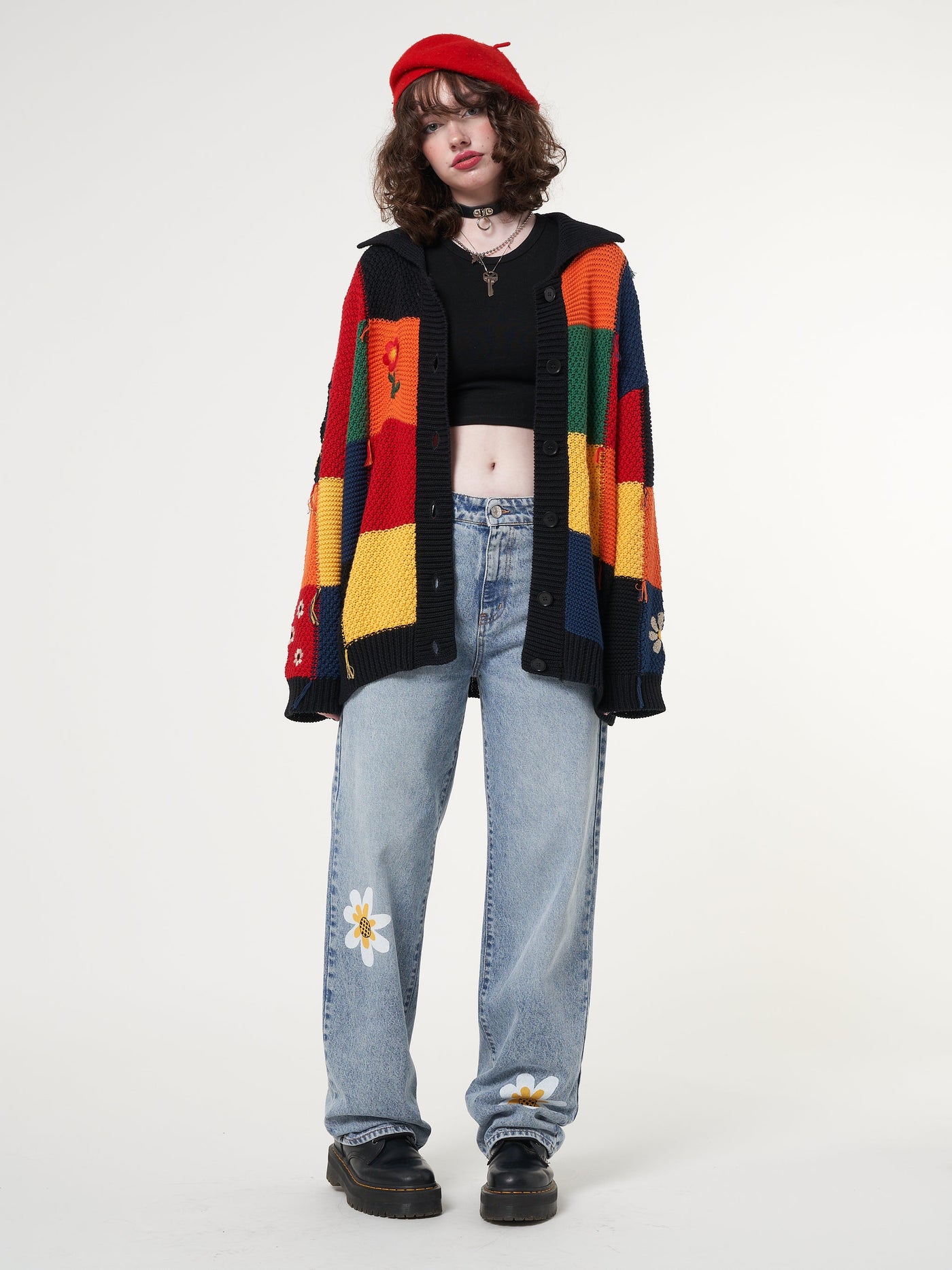 Minga x Strangervinyl Daisy Baggy Jeans - Minga London