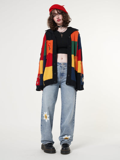 Minga x Strangervinyl Daisy Baggy Jeans - Minga London