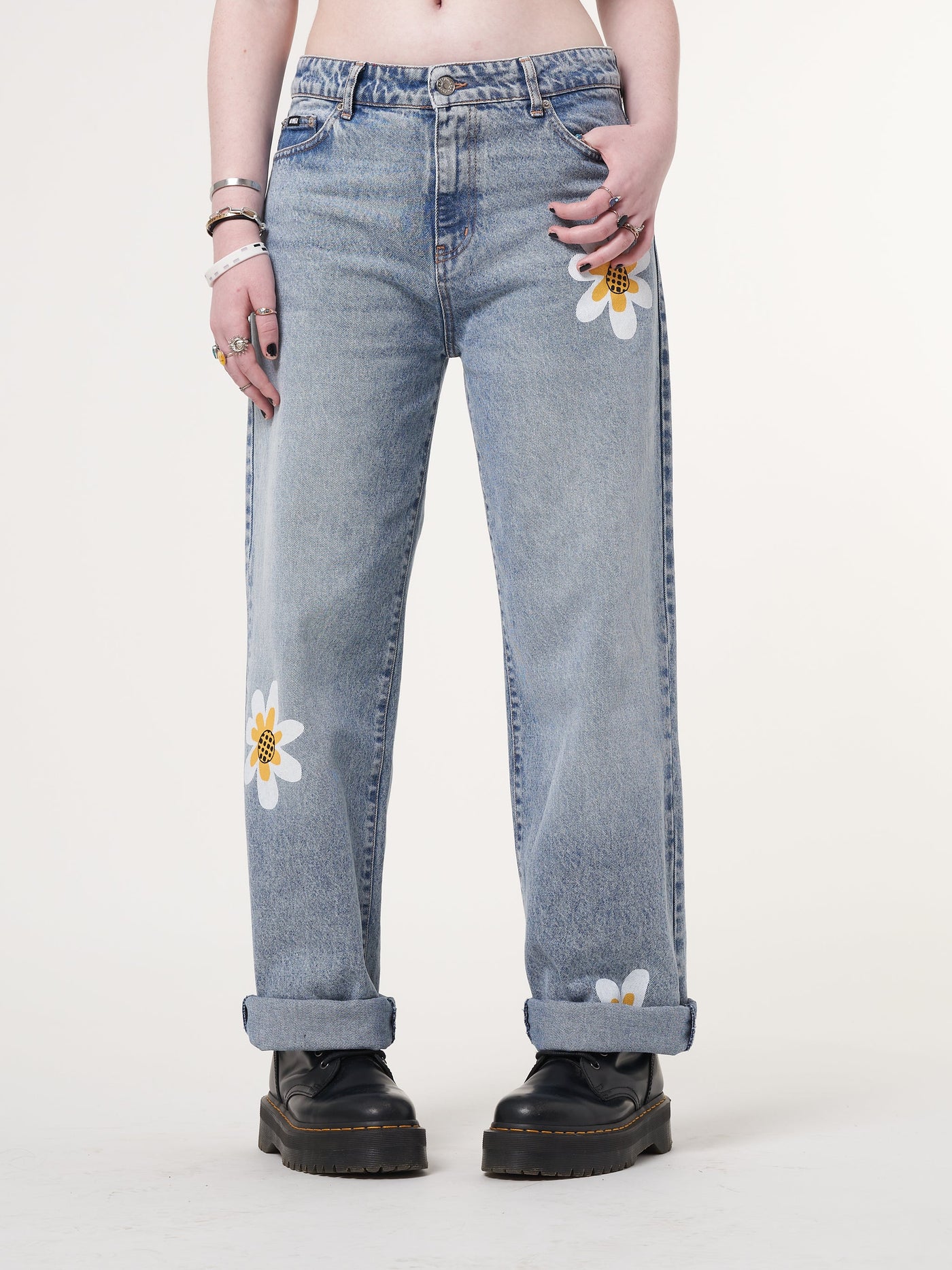 Minga x Strangervinyl Daisy Baggy Jeans - Minga London