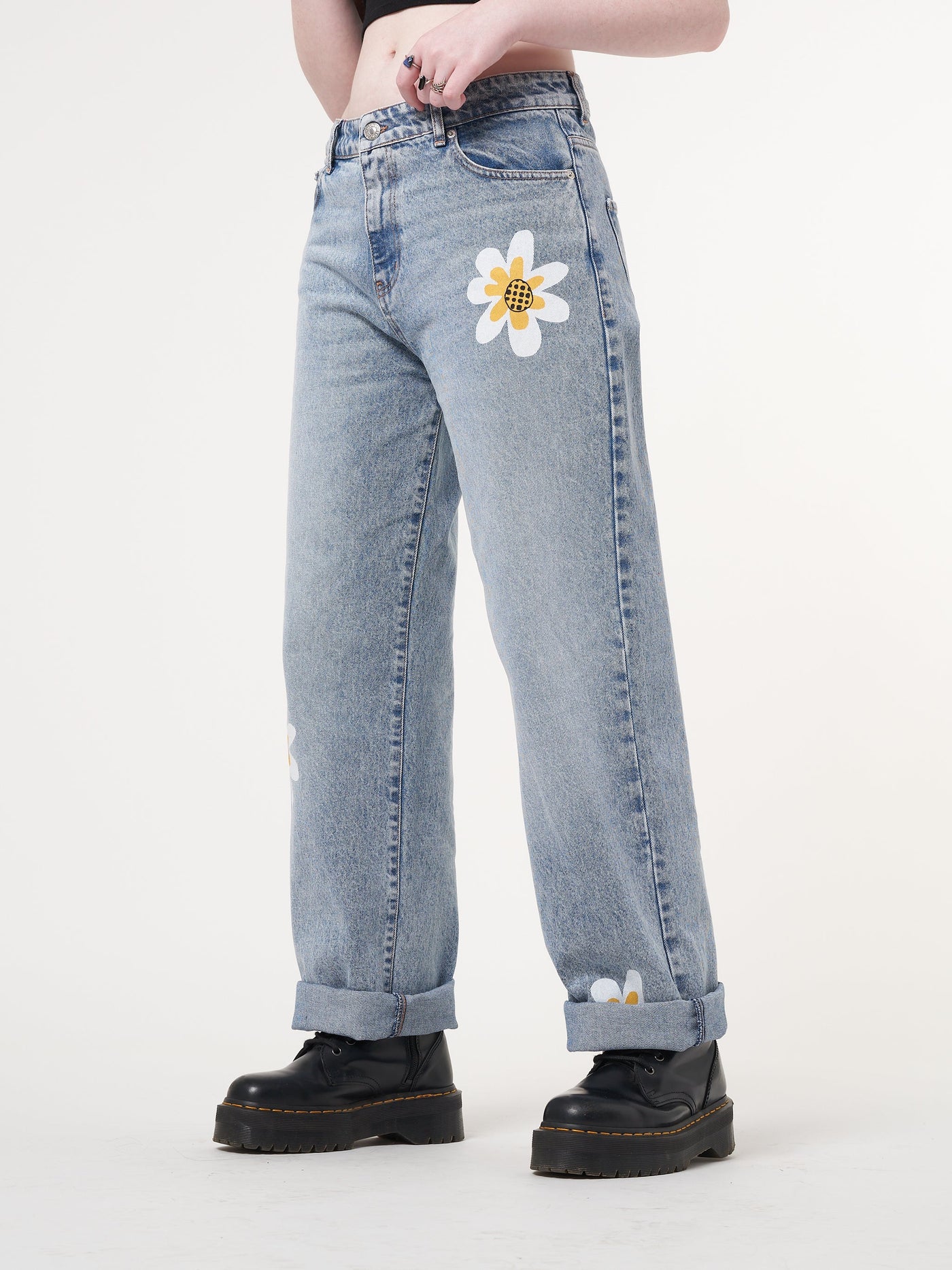 Minga x Strangervinyl Daisy Baggy Jeans - Minga London
