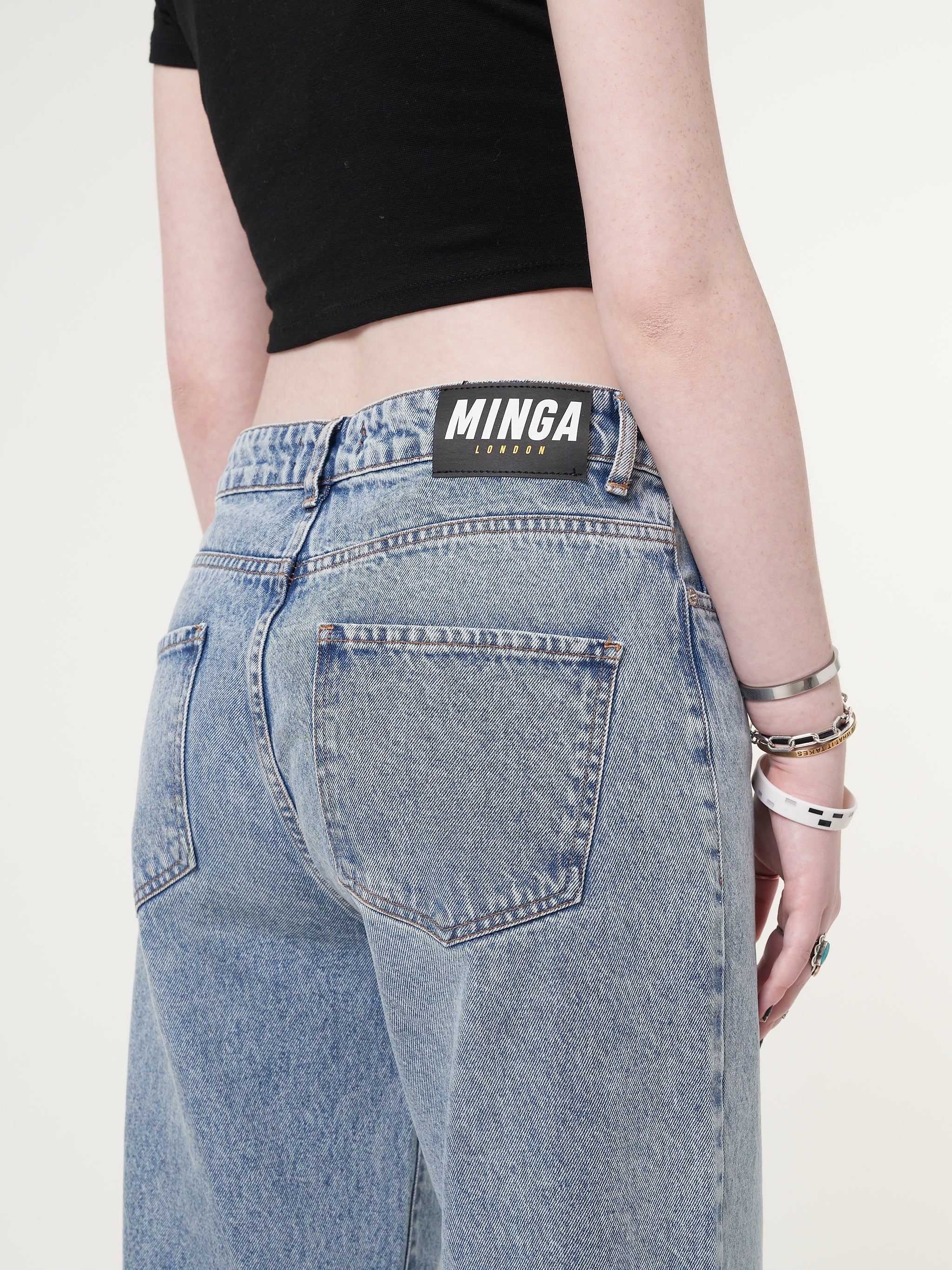 Minga x Strangervinyl Daisy Baggy Jeans - Minga London