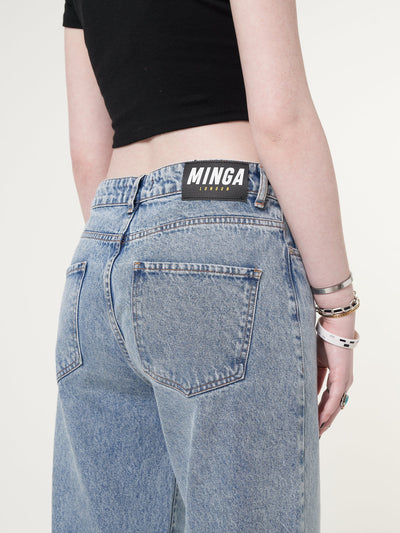 Minga x Strangervinyl Daisy Baggy Jeans - Minga London