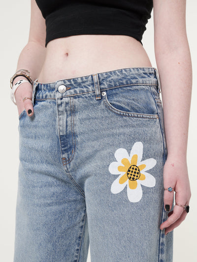 Minga x Strangervinyl Daisy Baggy Jeans - Minga London