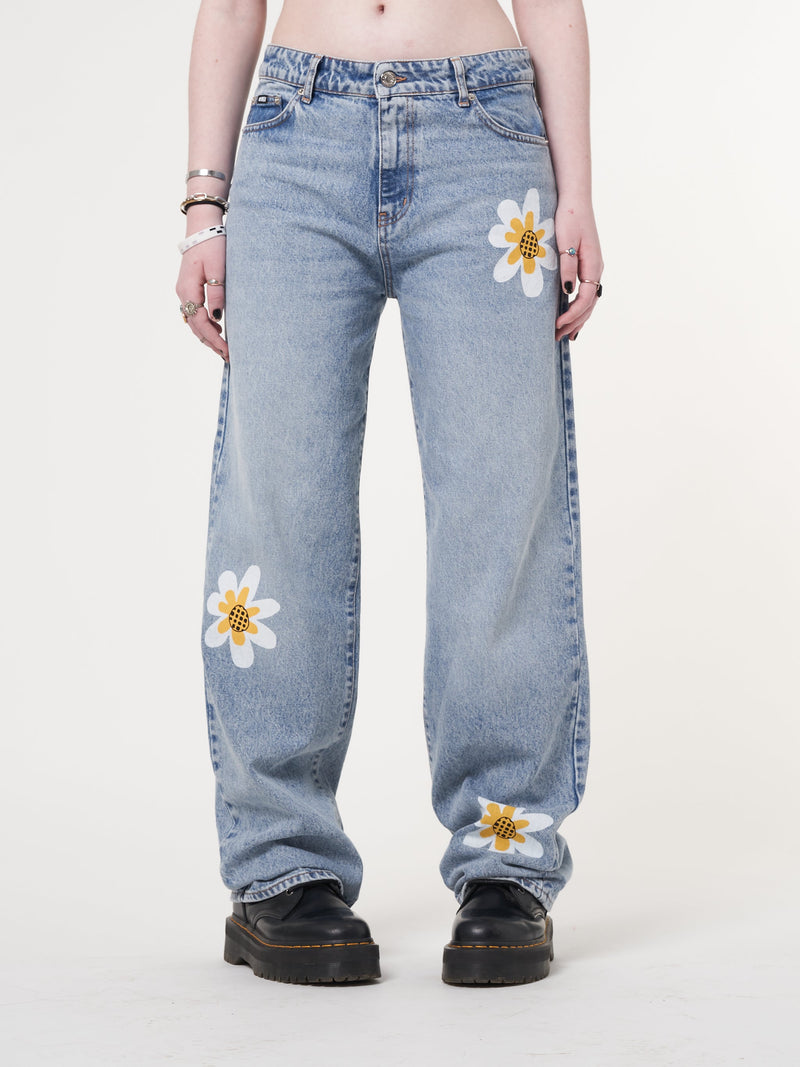 Minga x Strangervinyl Daisy Baggy Jeans - Minga London