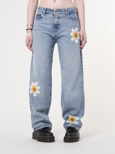 Minga x Strangervinyl Daisy Baggy Jeans - Minga London